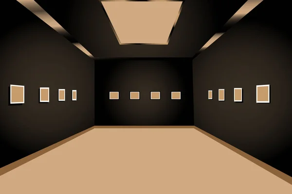 Vector view of a picture gallery or museum — ストックベクタ