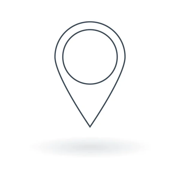Símbolo de ubicación GPS. Icono de puntero de mapa. Estilo de diseño plano . — Vector de stock