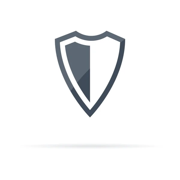 Vetor ícone escudo, proteção e cuidado da sombra — Vetor de Stock
