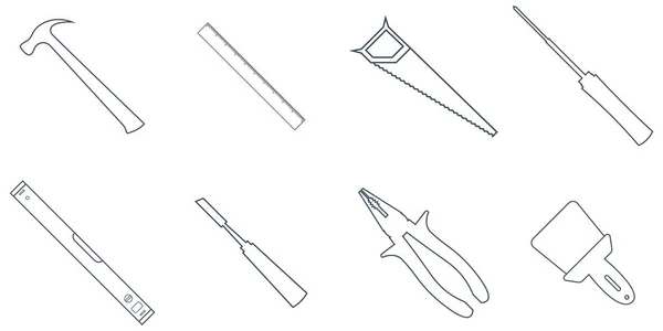 Vector set of necessary tools for the home. — Stock Vector