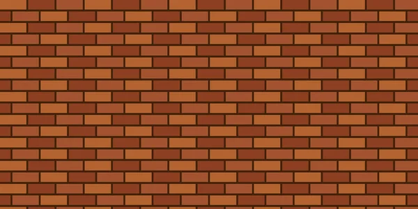 茶色のレンガの壁のシームレスなベクトル背景 — ストックベクタ