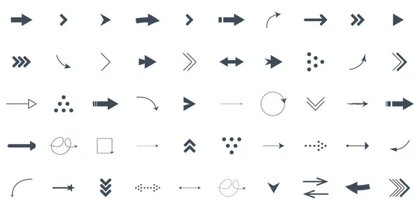 farklı şekillerde ok vektör kümesi