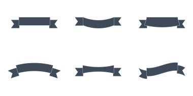 Tanıtım kurdeleli vektör kümesi