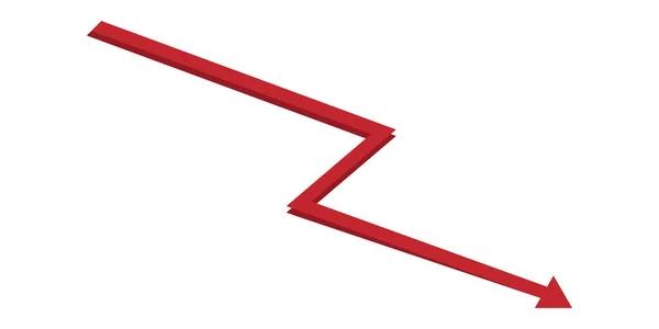 Aşağı doğru hareket eden vektör derecelendirme tasarımı. Piyasanın çöküşü.