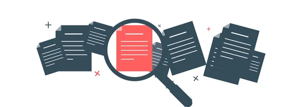 Büyüteç araması ile belge veya sözleşmeler vektör kümesi