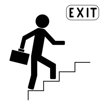 çıkmak için adam merdiven çıkma