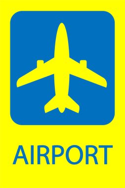 Havaalanı işareti, airport simgesini, illüstrasyon vektör