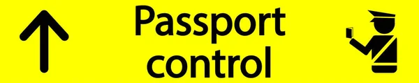 Signe de l'aéroport de contrôle des passeports, illustration vectorielle — Image vectorielle