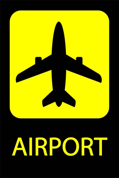 Repülőtér jel, airport ikonra, vektoros illusztráció — Stock Vector