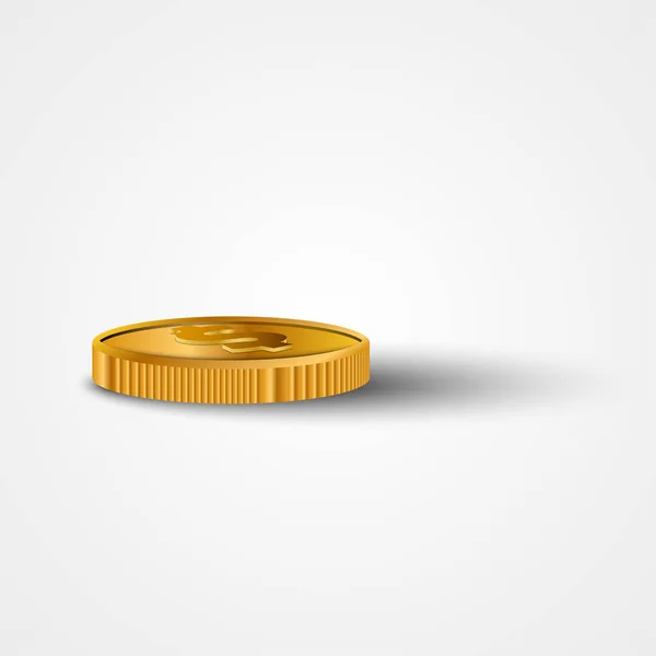 Złota moneta dolara — Wektor stockowy