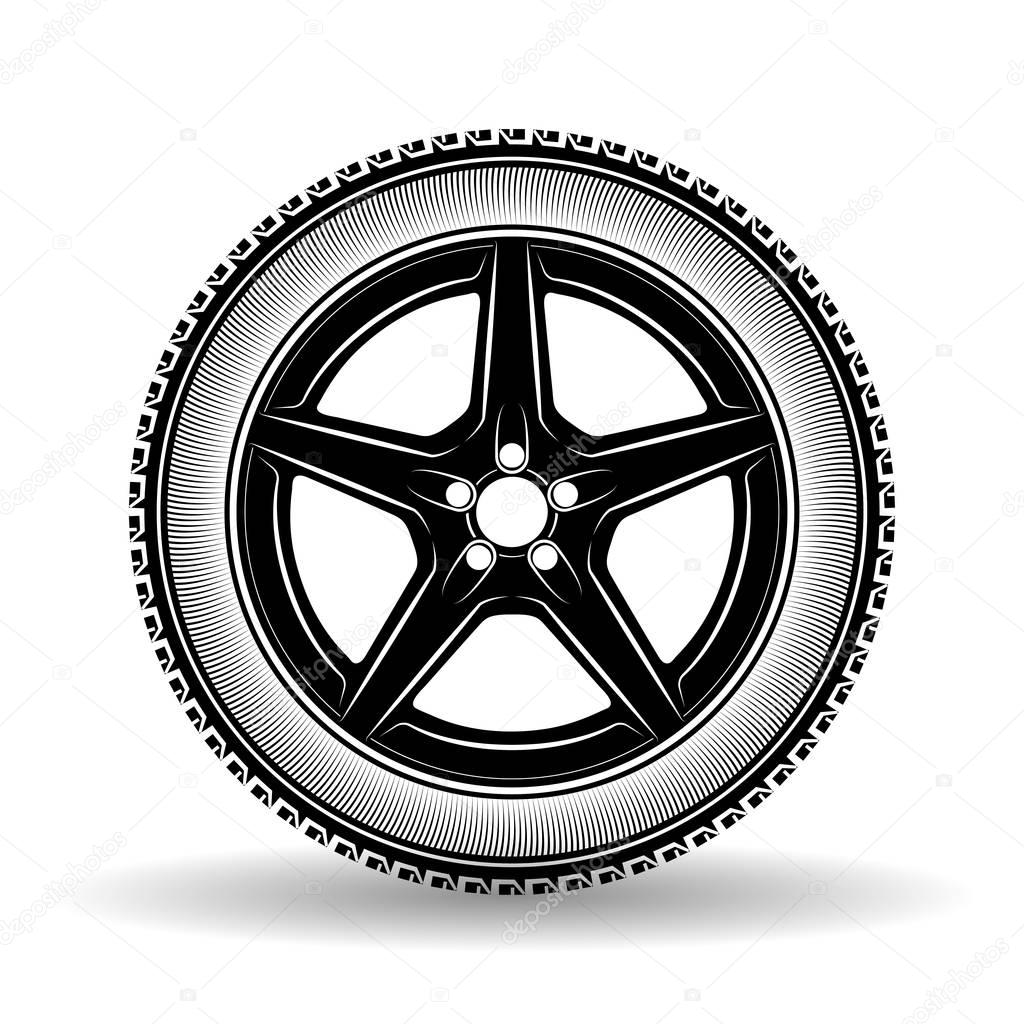 Auto wheel black