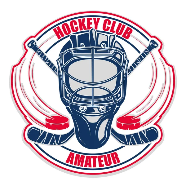 Club casco da hockey — Vettoriale Stock