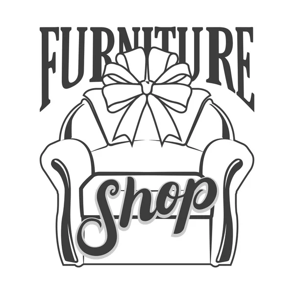 Logotipo tienda de muebles — Vector de stock