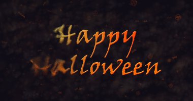 Lef için toz haline eriterek mutlu Halloween Metin