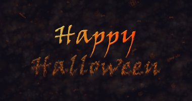 Mutlu Halloween metin alt için toz haline eriterek