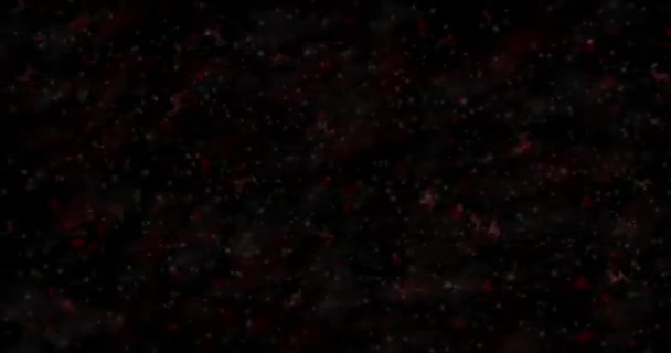 Gott nytt år text vänder damm från botten på svart animerad bakgrund — Stockvideo