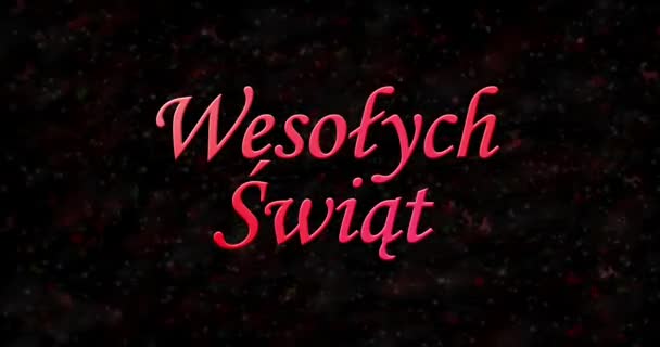 Щасливого нового року текст польською мовою — стокове відео