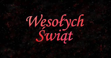 Neşeli Noel metin olarak Lehçe 