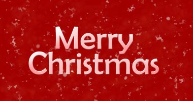 Merry christmas metin kırmızı zemin üzerine