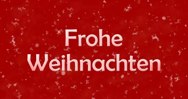 Feliz texto de Navidad en alemán "Frohe Weihnachten" sobre fondo rojo —  Fotos de Stock