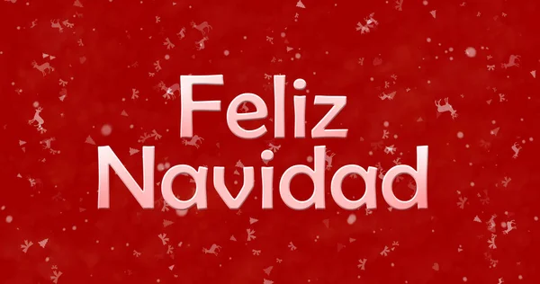 Veselé vánoční text ve španělštině "Feliz Navidad" na červeném pozadí — Stock fotografie