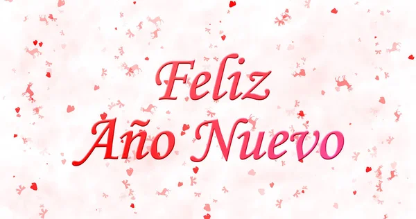 Feliz Ano Novo texto em espanhol "Feliz ano nuevo" sobre fundo branco — Fotografia de Stock