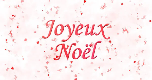 Beyaz arka plan üzerinde Fransızca "Joyeux Noel" neşeli Noel metin — Stok fotoğraf