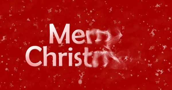 Frohe Weihnachten Text auf Chinesisch verstaubt von rechts auf rotem Hintergrund — Stockfoto