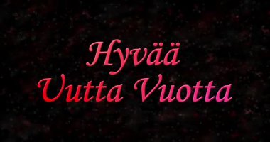 Mutlu yeni yıl metin Fince 