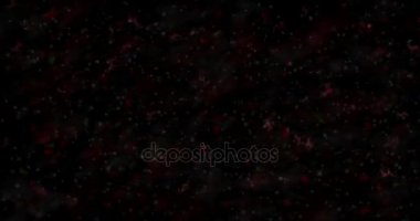 Mutlu Noel metin toz ve döner yatay siyah animasyonlu arka plan üzerine toz oluşmuştur