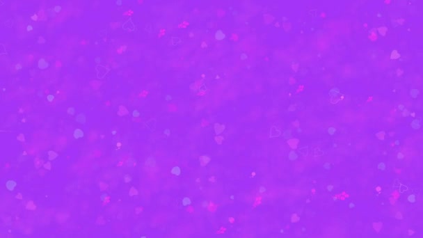 Šťastný Valentýna text v holandské "Hyvaa Ystavanpaivaa" tvoří z prachu a obraty na prach horizontallyon fialové pozadí — Stock video