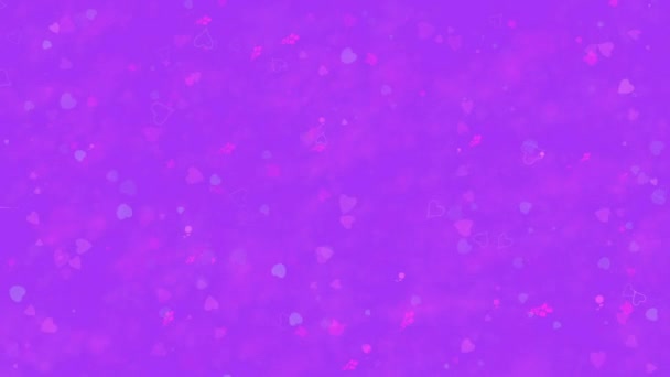 ほこりや horizontallyon 紫背景を塵に還るから形成されたイタリア「Buon San Valentino」の幸せなバレンタインデーのテキスト — ストック動画