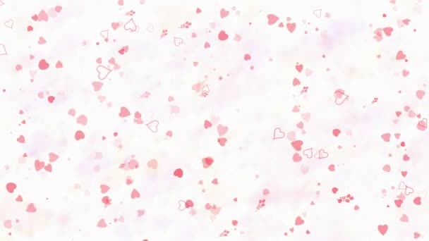 Buon San Valentino testo in norvegese "Glaedelig Valentinsdag" formato da polvere e si trasforma in polvere orizzontale su sfondo chiaro — Video Stock