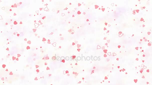 Happy valentine 's day text in schwedisch "glad alla hjartans dag" aus Staub geformt und wird auf hellem Hintergrund horizontal zu Staub — Stockvideo