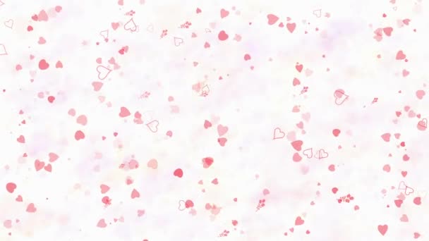 Fröhlicher Valentinstag-Text auf portugiesisch "feliz dia dos namorados" aus Staub geformt und horizontal auf hellem Hintergrund in Staub verwandelt — Stockvideo