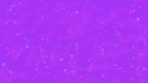 "I Love You "текст на китайском языке, образованный из пыли и превращается в пыль горизонтально на фиолетовом фоне — стоковое видео