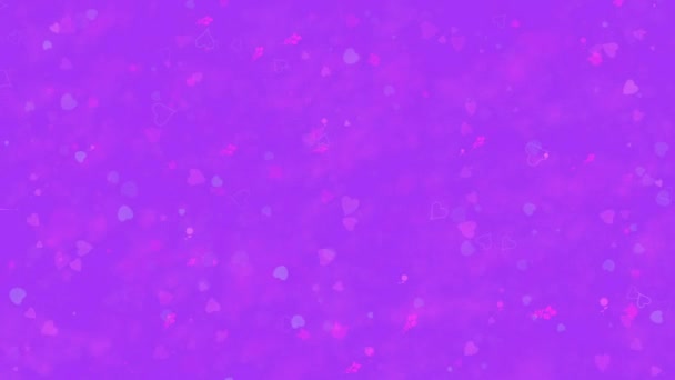 "我爱你"文本在荷兰"米娜拉卡斯坦西努瓦"形成从灰尘和变成灰尘水平在紫色背景 — 图库视频影像