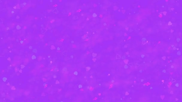 "I Love You" text in Norwegian "Jeg Elsker Deg" formed from dust and turns to dust horizontally on purple background — стокове відео