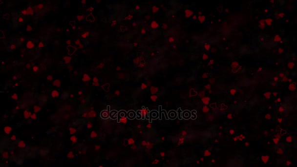 "Jag älskar dig "text på hebreiska bildas från damm och vänder sig till damm horisontellt på mörk bakgrund — Stockvideo
