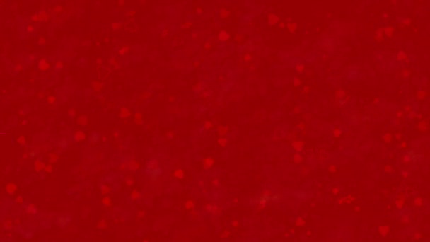 "I Love You "testo in russo formato da polvere e si trasforma in polvere orizzontalmente su sfondo rosso — Video Stock