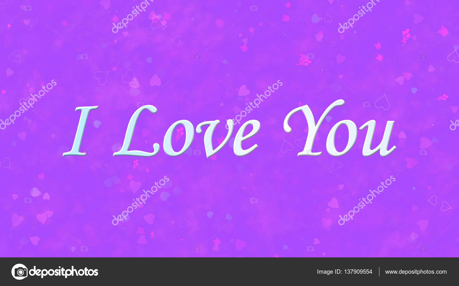i love you text on purple background ストック写真 diplikaya