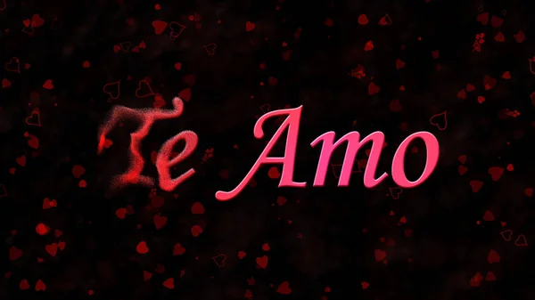 "i love you "Text auf portugiesisch und spanisch" te amo "wendet sich an du — Stockfoto