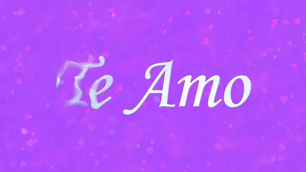 "Texte en portugais et espagnol "Te Amo" se tourne vers du — Photo