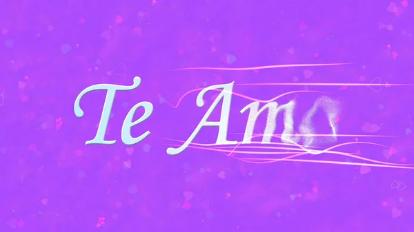 "Szeretlek "szöveg portugál és spanyol" Te amo "fordul du — Stock Fotó