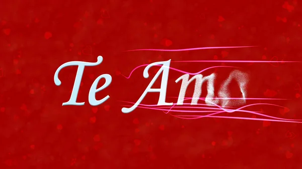 "I Love You "texto en portugués y español" Te Amo "se convierte en du —  Fotos de Stock