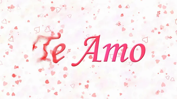 "Σ ' αγαπώ "κείμενο στα Πορτογαλικά και Ισπανικά" Te amo "μετατρέπεται σε du — Φωτογραφία Αρχείου