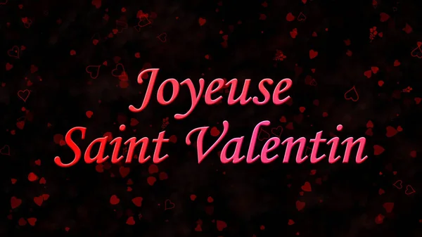 Happy Valentine 's Day text in French "Joyeuse Saint Valentin" on — стоковое фото