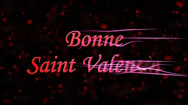 Buon San Valentino testo in francese "Bonne Saint Valentin" turno — Foto Stock