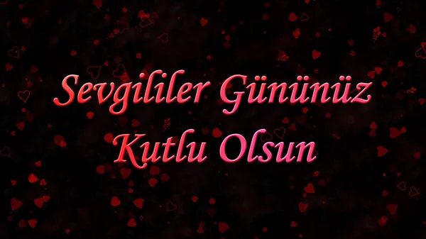 Happy Valentine's Day tekst in Turkse "Sevgililer Gununuz Kutlu — Stockfoto