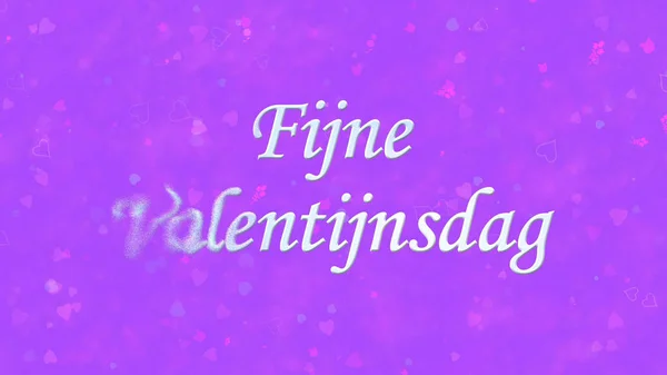 Fröhlicher Valentinstag Text in holländisch "fijne valentijnsdag" dreht sich — Stockfoto